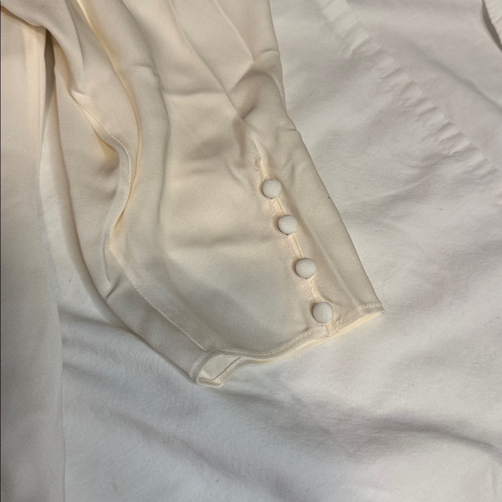 Frame Ivory Silk Blouse xs - Picture 8 of 12
